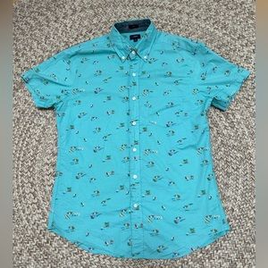 J Crew Short Sleeve Button Collar Shirt